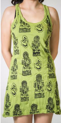 Womens Multi Ohm Ganesh Tank Dress - HalfMoonMusic