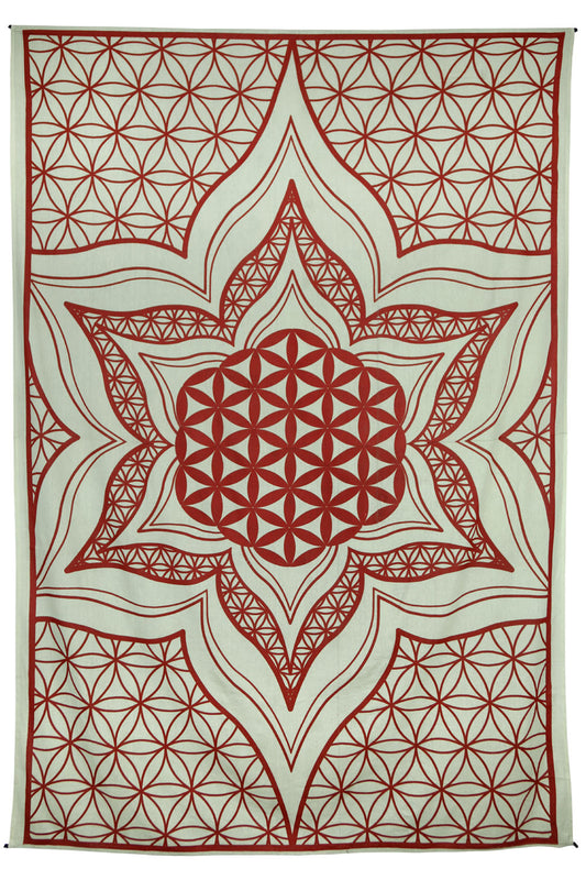 Flower Of Life Tablecloth Tapestry - HalfMoonMusic