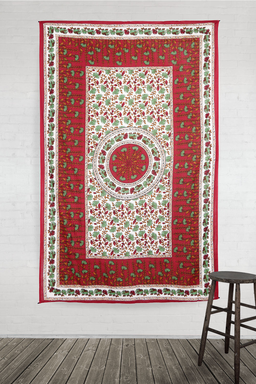 Elephant Circle Tablecloth Tapestry - HalfMoonMusic