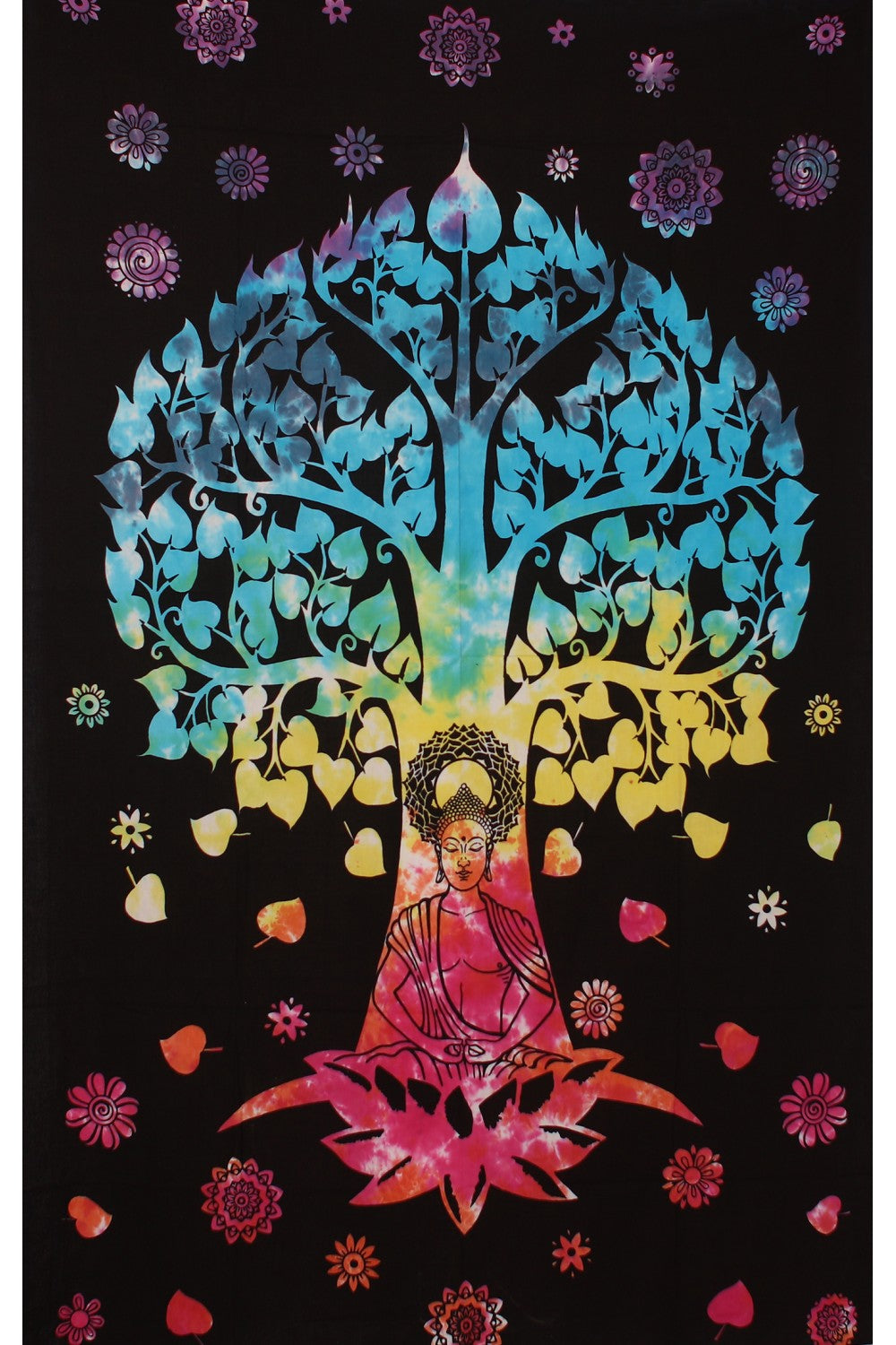 Buddha Rainbow Tree Tapestry - HalfMoonMusic