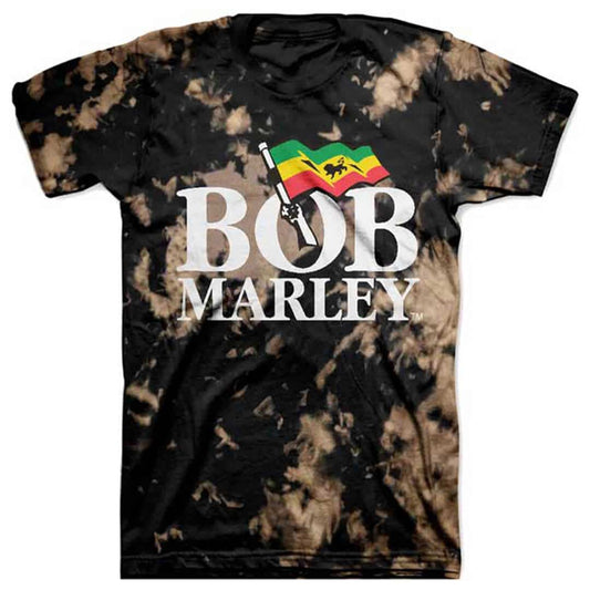 Bob Marley Bleach Logo T Shirt - HalfMoonMusic