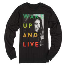 Mens Bob Marley Live Rasta T Shirt - HalfMoonMusic