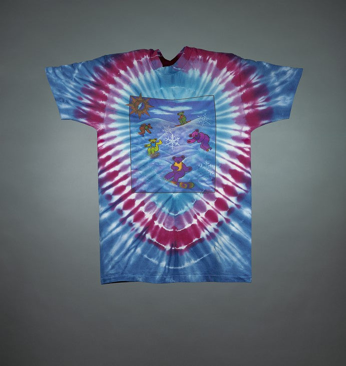 Grateful Dead Snowboard Bears Tie Dye T-shirt - HalfMoonMusic