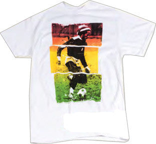 Bob Marley Rasta Soccer Shot T-Shirt - HalfMoonMusic