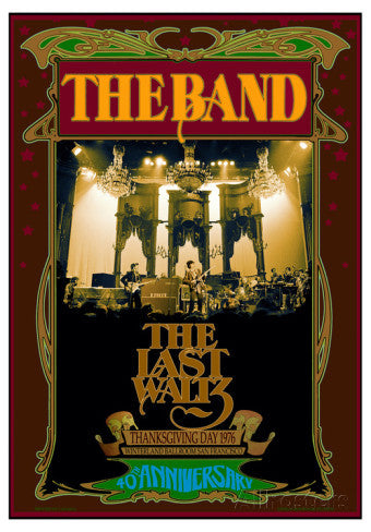 The Band Last Waltz Art Nouveau Poster - HalfMoonMusic