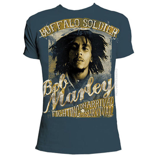 Bob Marley Buffalo Soldier Fighting T-shirt - HalfMoonMusic