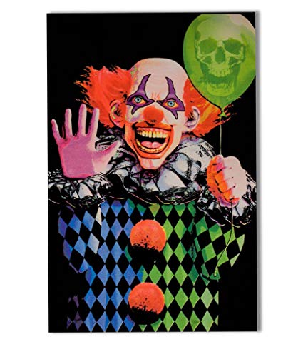 Evil Clown Black Light Poster - HalfMoonMusic