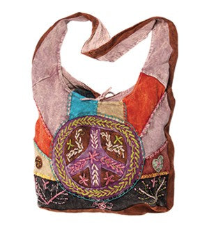 Cotton Peace Sign Bag - HalfMoonMusic