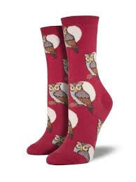 Women's Horned Owl Socks - HalfMoonMusic