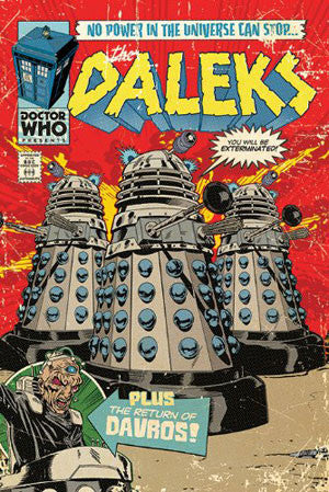 Dr. Who Daleks Comic Poster - HalfMoonMusic