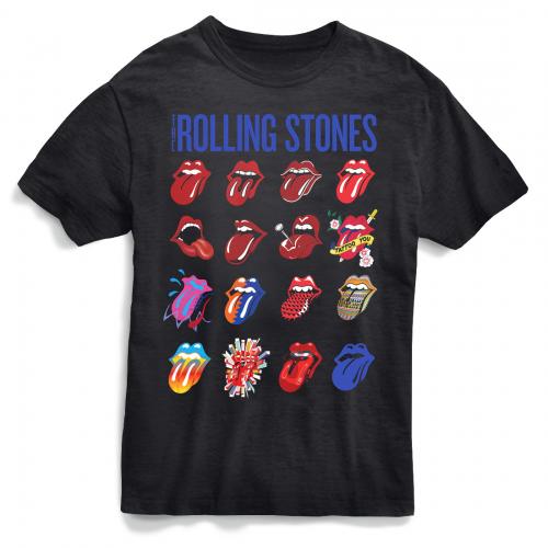 Mens Rolling Stones Black Evolution T-shirt - HalfMoonMusic
