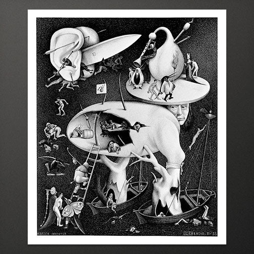 Hell Escher Art Print Poster - HalfMoonMusic