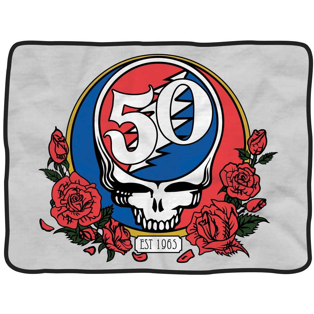 Grateful Dead 50th Anniversary Fleece Blanket - HalfMoonMusic