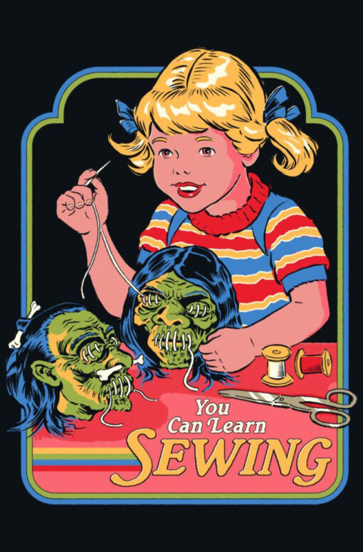 11x17 Steven Rhodes You Can Learn Sewing Countertop Poster - HalfMoonMusic