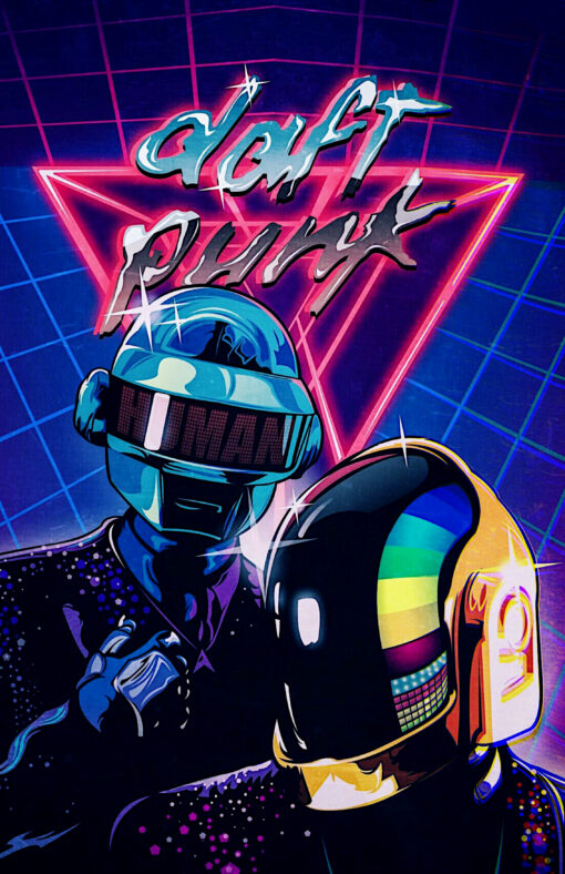 11x17 Daft Punk New Retro Countertop Poster - HalfMoonMusic