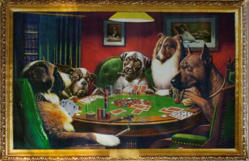 11x17 Dogs Playing Poker Countertop Poster - HalfMoonMusic