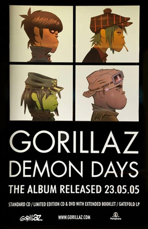 11x17 Gorillaz Demon Days Countertop Poster - HalfMoonMusic