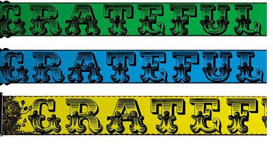 Grateful Dead Text Guitar Strap (Assorted Colors) - HalfMoonMusic