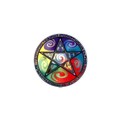 Pentagram Wicca Window Sticker - HalfMoonMusic
