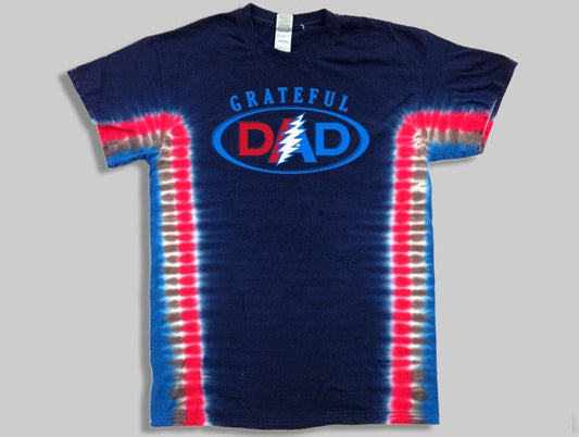 Mens Grateful Dad Tie-Dye T-Shirt - HalfMoonMusic