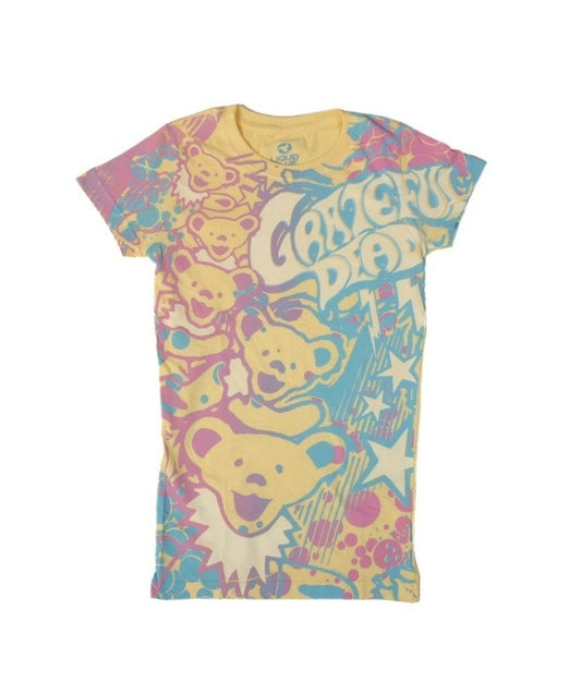 Grateful Dead Bubble Gum Bears Ladies T-shirt - HalfMoonMusic