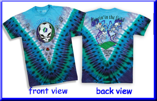 Men's Grateful Dead Cal State (Steal Your Soccer) Tie Dye T-shirt - HalfMoonMusic