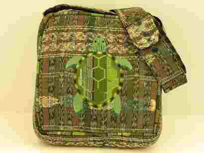 Hand Woven Terrapin Embroidered Shoulder Bag - HalfMoonMusic
