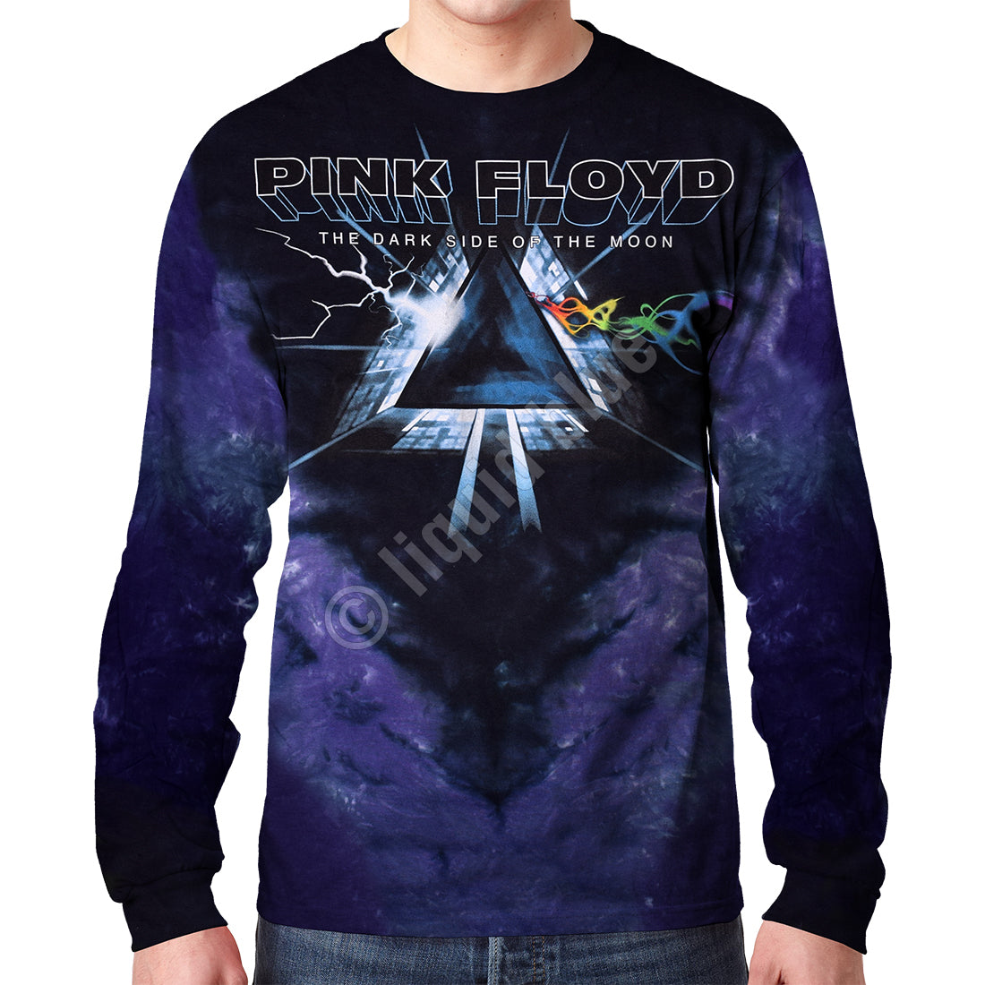 Men's Pink Floyd Dark Side Long Sleeve Shirt - HalfMoonMusic