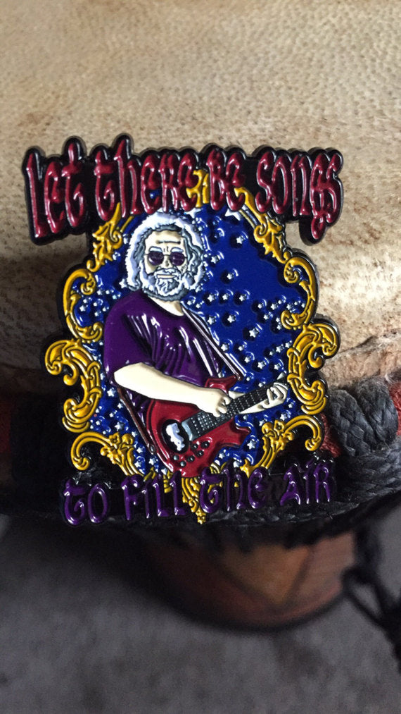 Jerry Garcia Let There Be Songs Hat Pin - HalfMoonMusic