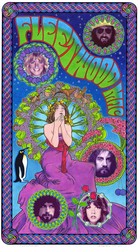 Fleetwood Mac Fan Club Nouveau Art Print - HalfMoonMusic