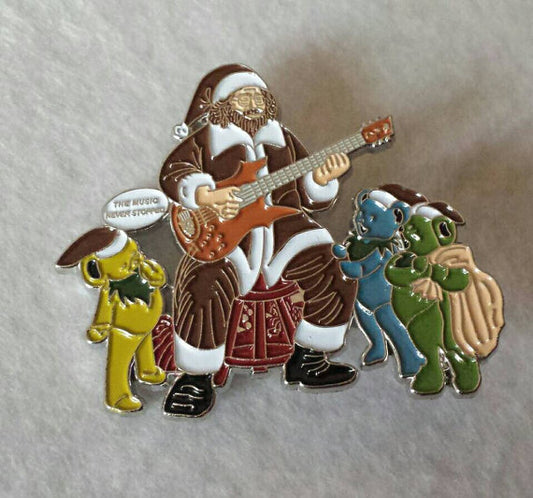 Jerry Santa Music Never Stopped Hat Pin - HalfMoonMusic