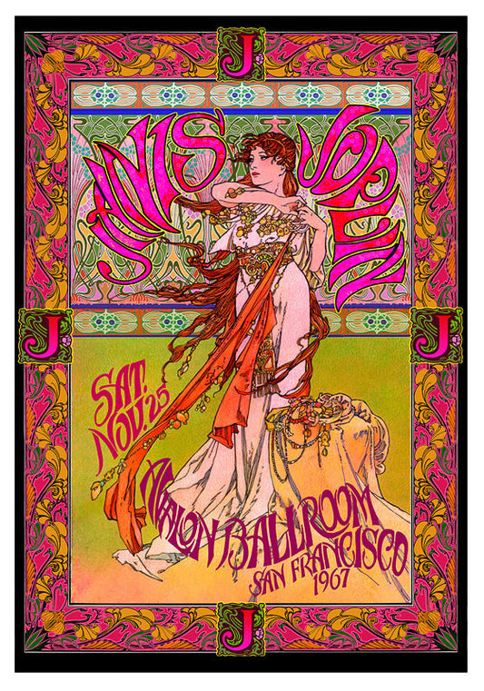 Janis Joplin Avalon Nouveau Art Print - HalfMoonMusic