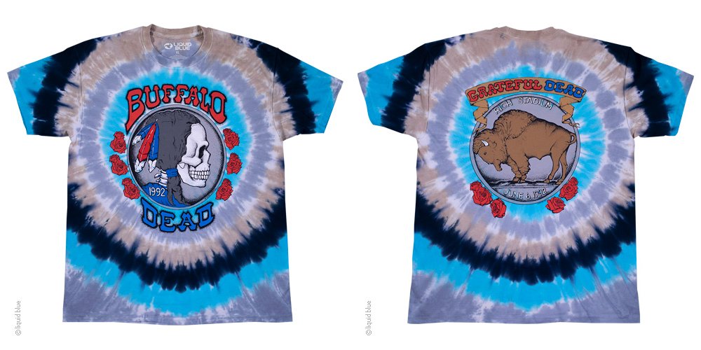 Mens Grateful Dead Tie-Dye Buffalo Nickel T-Shirt - HalfMoonMusic