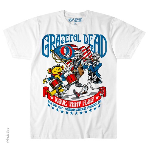 Grateful Dead Wave That Flag July T Shirt - HalfMoonMusic