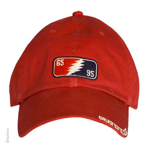 Grateful Dead 65-95 Red Baseball Hat - HalfMoonMusic