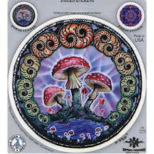 Mushroom Ammonite Window Sticker - HalfMoonMusic