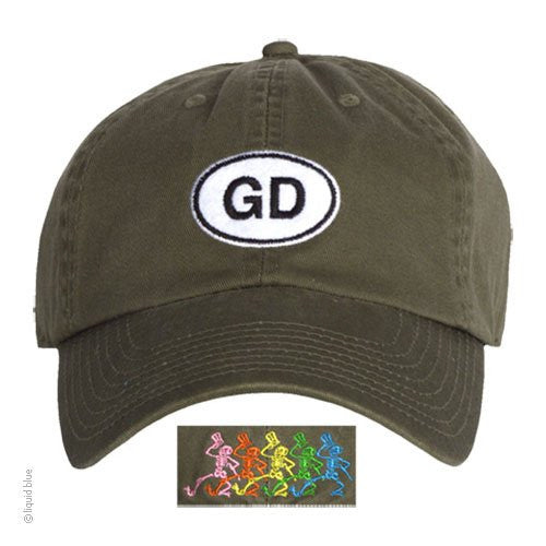 Grateful Dead "GD" Green Baseball Hat - HalfMoonMusic