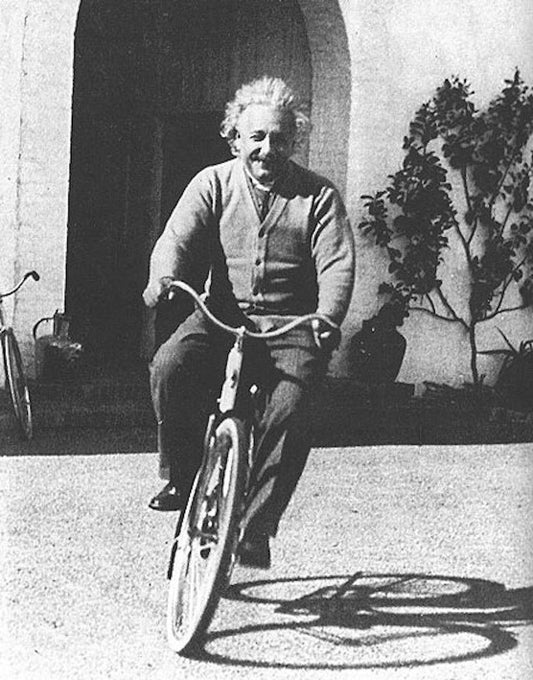 Albert Einstein Bike Poster - HalfMoonMusic