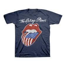 Mens Rolling Stones Us Flag Tonue T-shirt - HalfMoonMusic
