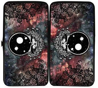 Space Your Face Galaxy Hinged Wallet - HalfMoonMusic