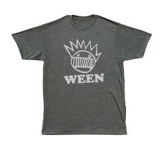 Mens Ween Boognish Logo Heather Charcoal T-shirt - HalfMoonMusic