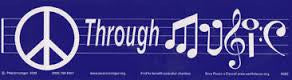 Peace Through Music Bumper Sticker - HalfMoonMusic