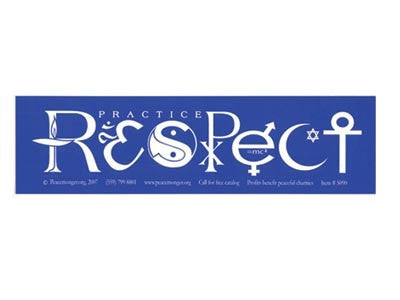 Respect Symbols Sticker - HalfMoonMusic