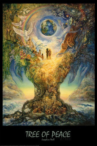 Josephine Wall Tree of Peace Poster - HalfMoonMusic
