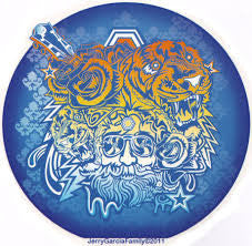 Jerry Garcia Tiger Sticker - HalfMoonMusic
