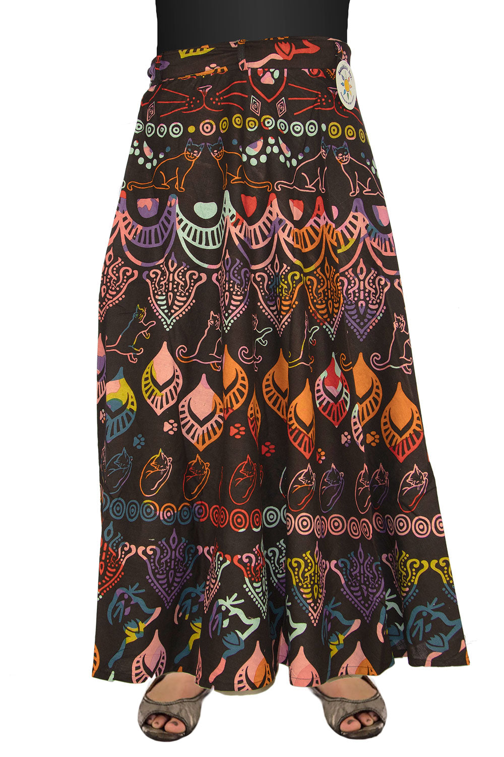 3D Colorful Cat Wrap Skirt - HalfMoonMusic