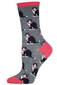 Women's Tuxedo Cat Socks - HalfMoonMusic