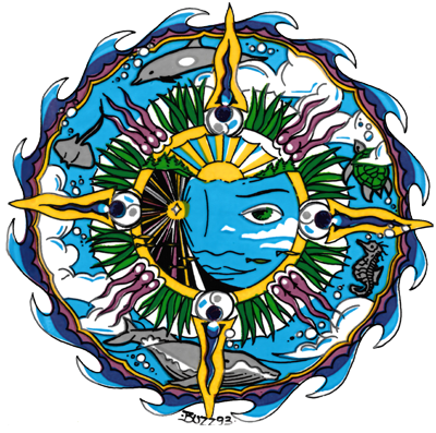 Eye In The Ocean Sticker - HalfMoonMusic