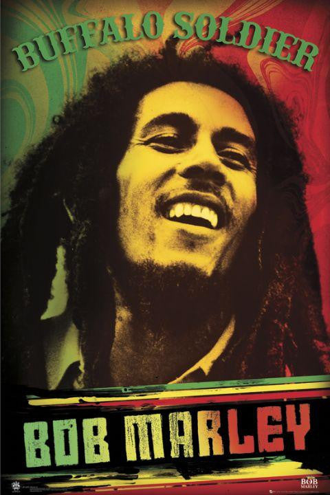 Bob Marley Buffalo Poster - HalfMoonMusic