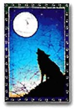 Wolf Howling at the Moon Sticker - HalfMoonMusic